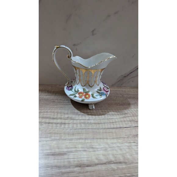 Royal Danube, Small Pitcher with Floral Design, Gold Trim, cottage tea party - Picture 5 of 10